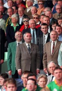 Bertie Ahern leads the people in the national brainwashing before a major GAA game.